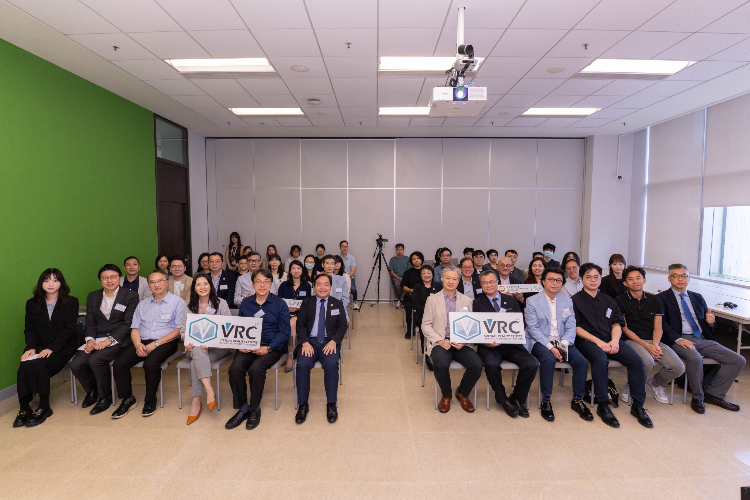 Guests and participants at the HSUHK VR LED CAVE launching ceremony