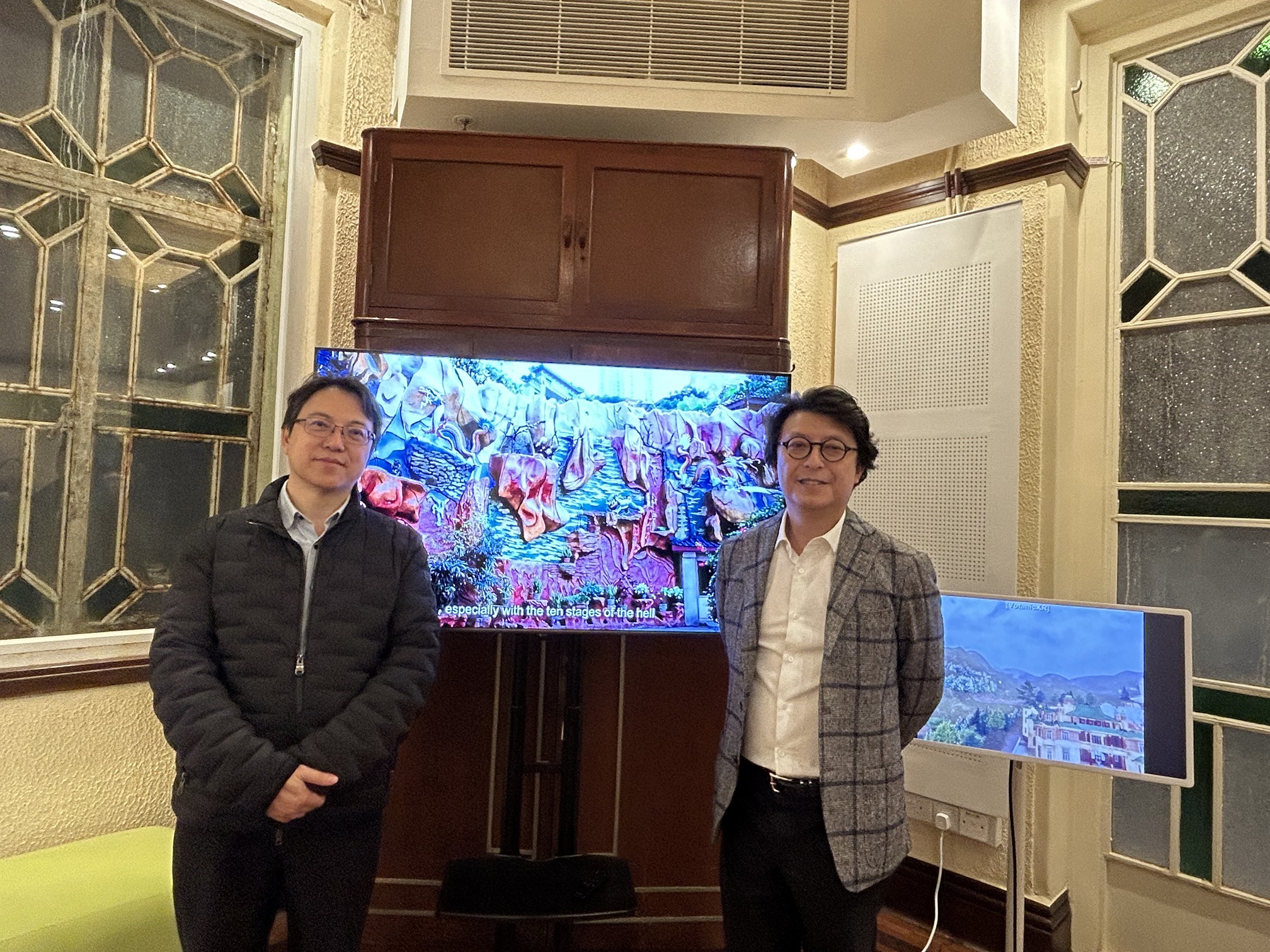 Team photo at VR Exhibition Room