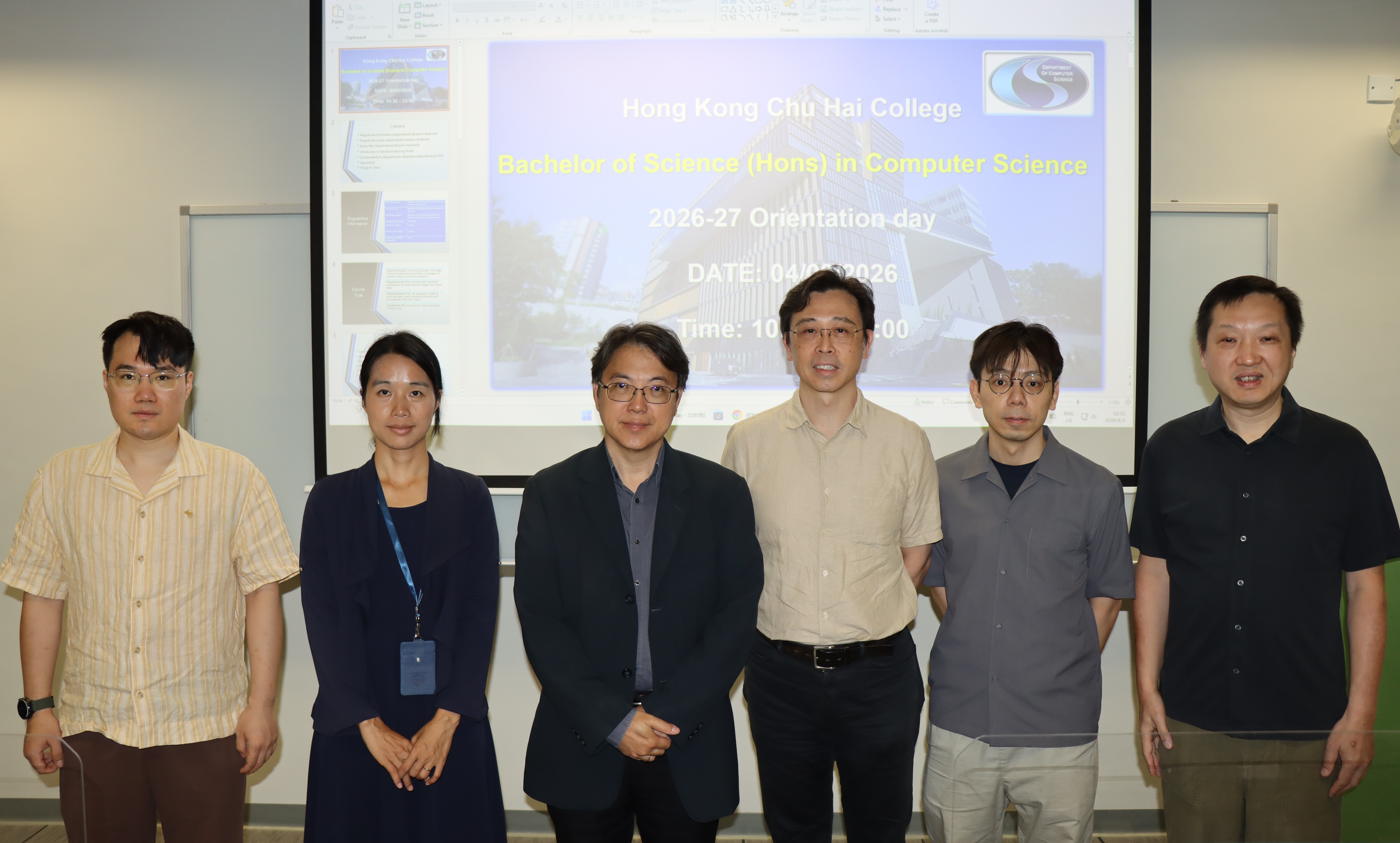 BSc Computer Science teaching staff at the 2026-27 Orientation Day