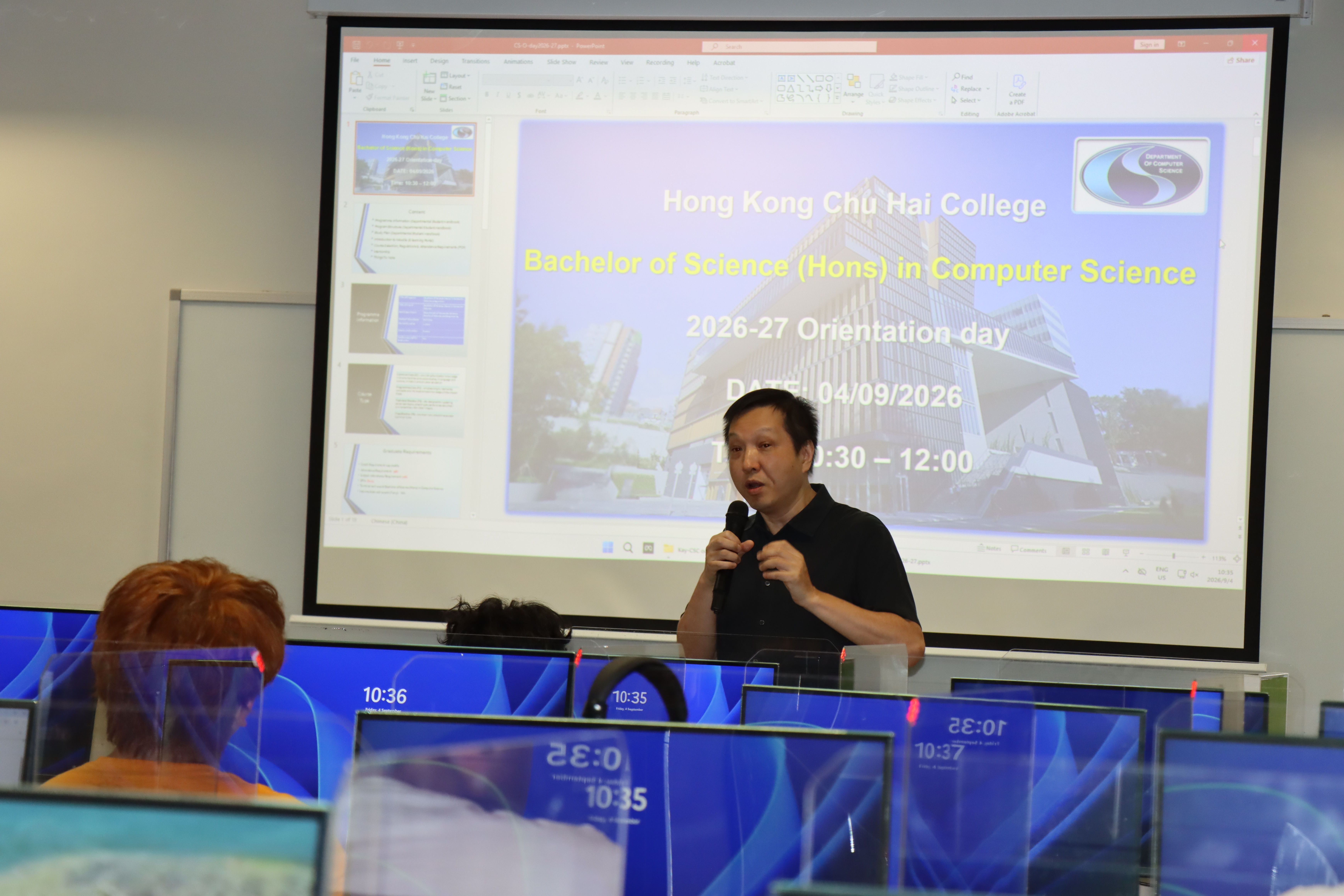 Undergraduate programme introduction during BSc Computer Science Orientation Day 2026