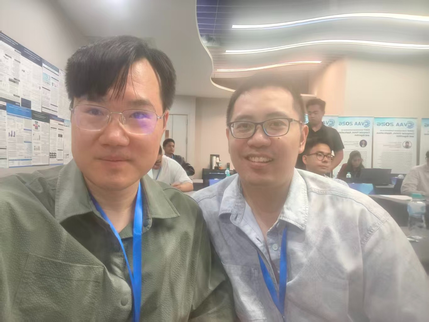Dr. Tony Yulin Zhu and MSAAI student Jun Feng at CVAA 2026